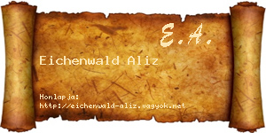 Eichenwald Aliz névjegykártya